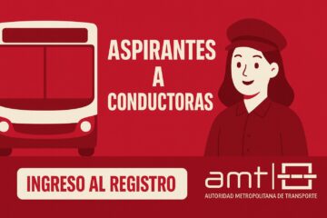 imagen de aspirantes a conductoras, en rojo